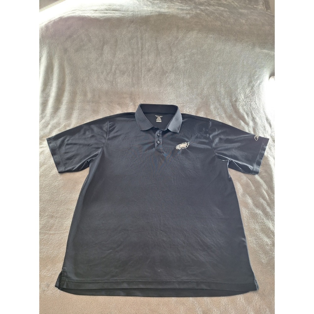 Reebok Philadelphia Eagles Black Polo  Size Large
